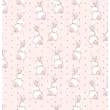 Kép 3/3 - Lux franciaágy gyerekeknek levehető leesésgátlóval: fehér steppelt eco bőr keret, sweet bunny nyuszis fekvő 3