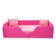 Kép 1/4 - Standard leesésgátlós kárpitos gyerekágy ágyneműtartóval - pink rózsaszín