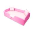 Kép 2/4 - Kárpitos gyerekágy - pink keret - puncs - Diamond 1-es méret