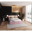 Kép 2/6 - Kárpitozott franciaágy keret - FRESIA - pink Paris