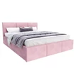 Kép 5/6 - Kárpitozott franciaágy keret - FRESIA - pink Paris