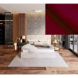 Kép 1/3 - Kárpitozott franciaágy keret - PASADENA - Paris vörösbor színű szövettel