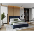 Kép 3/5 - Kárpitozott franciaágy keret - PASADENA - sötétkék Paris