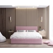 Kép 1/7 - Kárpitozott franciaágy keret - VIRGINIA - pink színű Paris szövettel