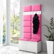Kép 1/5 - Emi előszoba fogas fehér cipőtartóval - pink