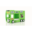 Kép 2/9 - Autóbusz formájú emeletes gyerekágy matraccal - Happy Bus GREEN