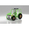 Kép 3/7 - Traktor formájú gyerekágy - Tractor - zöld