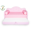 Kép 4/8 - Romantic kanapéágy: rózsaszín eco bőr keret - diamond puncs fekvő 4