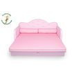 Romantic kanapéágy: rózsaszín eco bőr keret - diamond puncs fekvő 5