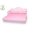 Kép 6/8 - Romantic kanapéágy: rózsaszín eco bőr keret - diamond puncs fekvő 6