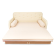 Kép 5/5 - Romeo kanapéágy: beige eco bőr- beige Diamond - 2 hengerpárnával
