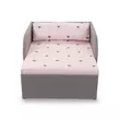 Kép 3/6 - Kárpitos fotelágy - szürke - rózsaszín Chesterfield - Rori Diamond