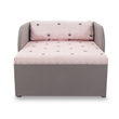 Kép 4/6 - Kárpitos fotelágy - szürke - rózsaszín Chesterfield - Rori Diamond