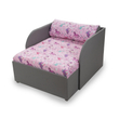 Kép 1/6 - Rori Sunshine ágyneműtartós kárpitos fotelágy - szürke rózsaszín pónis
