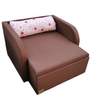 Kép 1/3 - Rori Wextra ágyneműtartós kárpitos fotelágy - csokibarna piros csillagos