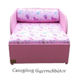 Kép 4/6 - Rori Sunshine ágyneműtartós kárpitos fotelágy: rózsaszín unikornis 4