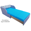 Rori Wextra ágyneműtartós kárpitos fotelágy: szürke világoskék kék csillagos 2