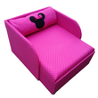 Kép 1/2 - Rori Wextra ágyneműtartós kárpitos fotelágy - pink pöttyös Minnie