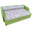 Kép 1/2 - Rori Sunshine ágyneműtartós kihúzható kanapéágy - pisztácia zöld dzsungel állatos