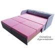 Rori Wextra ágyneműtartós kárpitos kanapéágy: szürke puncs rózsaszín 2
