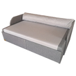 Kép 1/2 - Rori Wextra ágyneműtartós kihúzható kanapéágy - szürke len jacquard csillagos