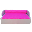 Kép 1/3 - Rori Wextra ágyneműtartós kihúzható kanapéágy - szürke pink pöttyös