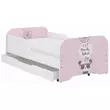 Kép 1/2 - Gyerekágy ágyneműtartóval 70x140 cm - Miki - 21 rózsaszín pandás