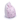Csepp alakú babzsák puff gyerekeknek - fehér eco bőr rózsaszín koronás