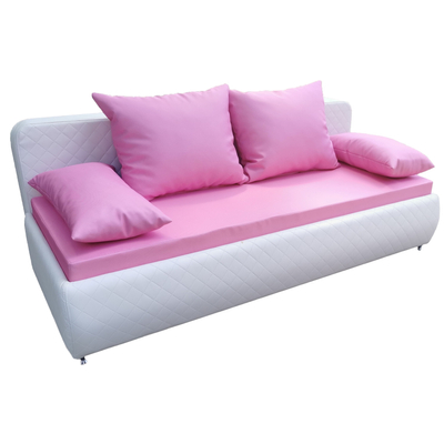 Juniper prémium kanapéágy - rózsaszín és fehér színben
