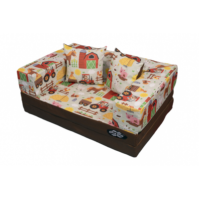 Berry Baby DIAMOND szivacs kanapéágy gyerek méretben: csoki Farm