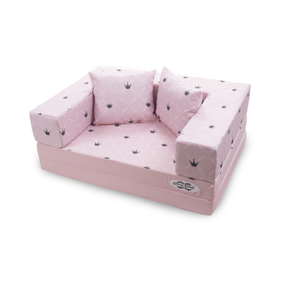 Berry Baby DIAMOND szivacs kanapéágy gyerek méretben: rózsaszín chesterfield