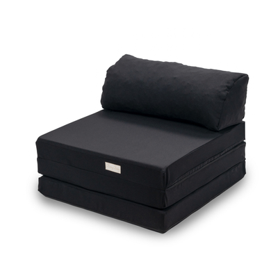 Kihajtható szivacs fotelágy - pótágy ifjúsági méretben - fekete