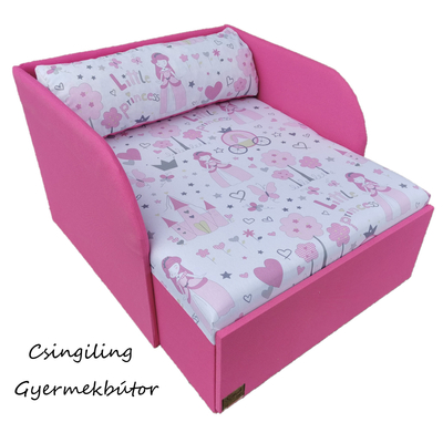 Rori Sunshine ágyneműtartós kárpitos fotelágy - pink Little Princess hercegnős