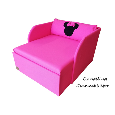 Rori Wextra ágyneműtartós kárpitos fotelágy - pink Minnie