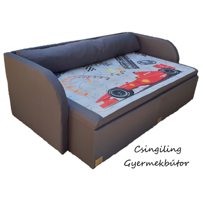 Rori Diamond ágyneműtartós kihúzható kanapéágy - grafit Formula1 versenyautós