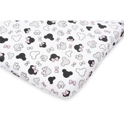 Pamut gumis lepedő gyerekágyra - 70x140 cm-es - Minnie mintás