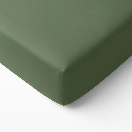 Pamut gumis lepedő gyerekágyra - 80x190 cm-es - mohazöld
