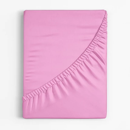 Pamut gumis lepedő gyerekágyra - 90x200 cm-es - rózsaszín