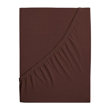 Pamut gumis lepedő gyerekágyra - 80x140 cm-es - barna