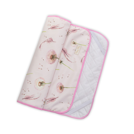 Ágytakaró gyerekágyra - gumipánttal rögzíthető - 80x140 cm - rózsaszín pitypangos