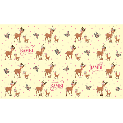 Ágytakaró gyerekágyra - gumipántokkal rögzíthető - 80x180 cm - Bambi