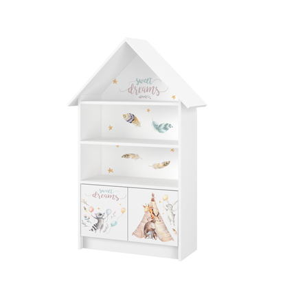 Házikó alakú szekrény gyerekszobába és babaszobába -  fehér Sweet Dream
