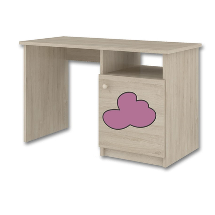 Íróasztal gyerekszobába  - rózsaszín felhő mintával