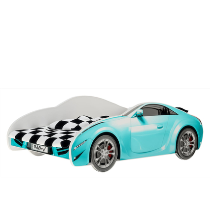 S-CAR autó formájú gyerekágy - kék színben