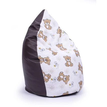 Csepp alakú babzsák puff gyerekeknek - csokibarna - macis