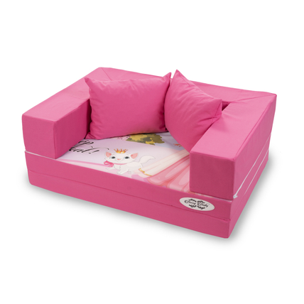 Berry Baby szivacs kanapéágy és hempergő - levehető huzatos - pink hercegnős