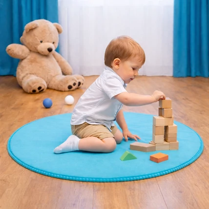 Berry Baby Pompon játszószőnyeg: türkiz 