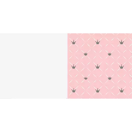 Prémium eco bőr keretes ágyneműtartós gyerekágy - fehér rózsaszín koronás
