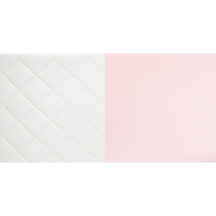 Crown prémium eco bőr keretes ágyneműtartós gyerekágy - fehér-rózsaszín