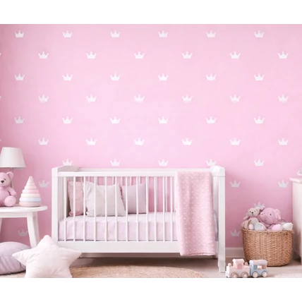 Berry Baby falmatrica szett gyerekszobába és babaszobába - fehér korona